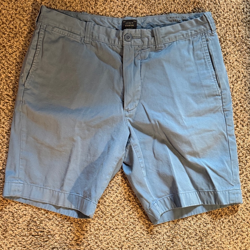 J. Crew Stanton Blue Flat Front Shorts